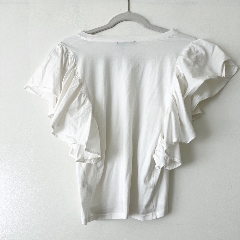 White ruffle tee - Picture 3 of 4